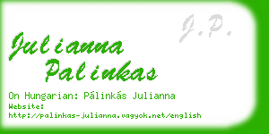 julianna palinkas business card